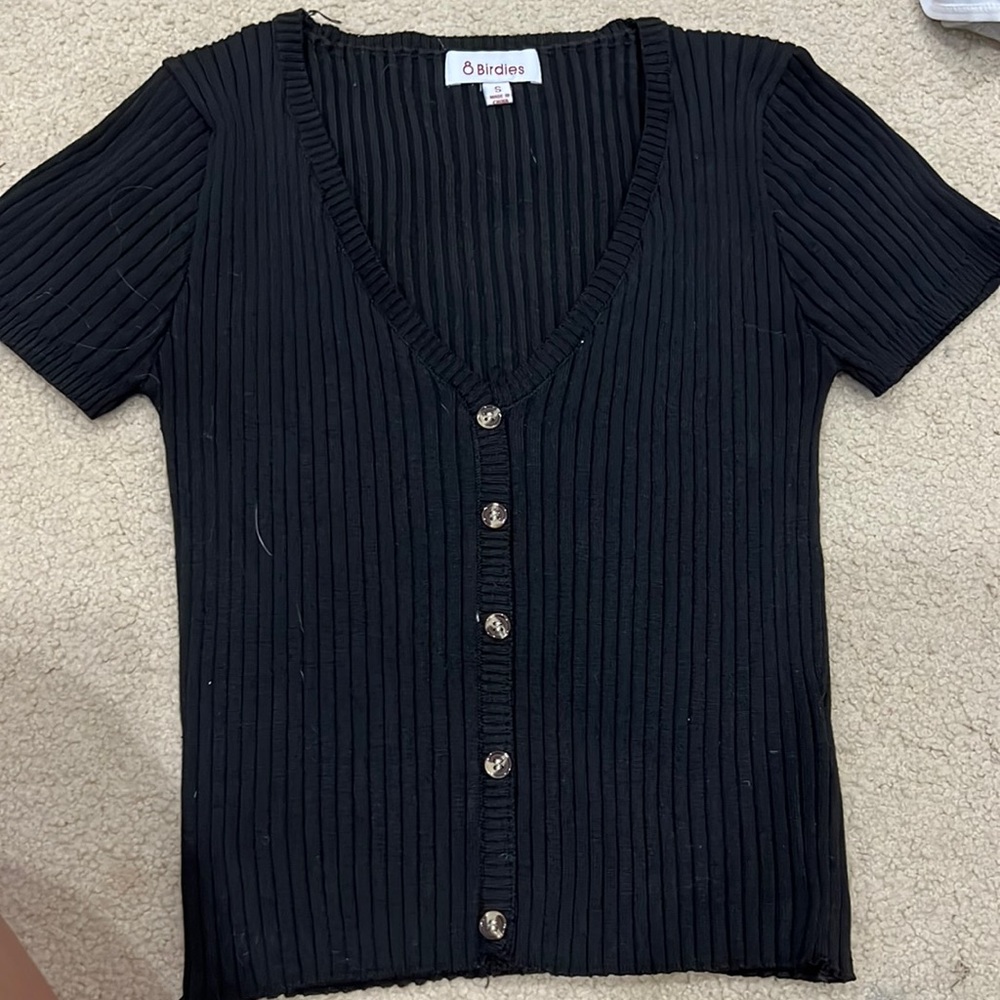 Black cropped top